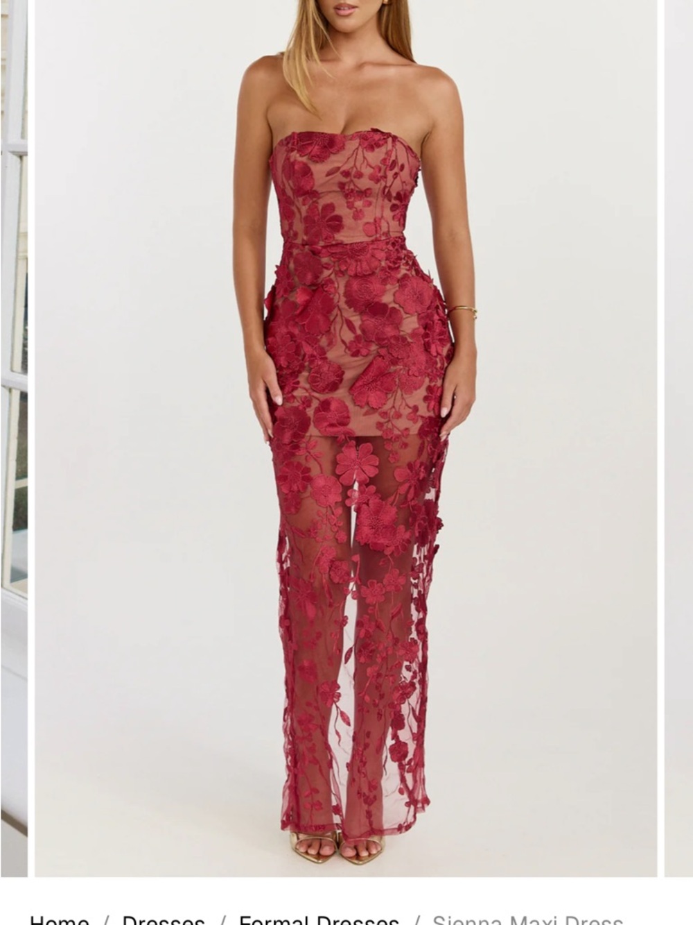 Showpo embroidered flower dress